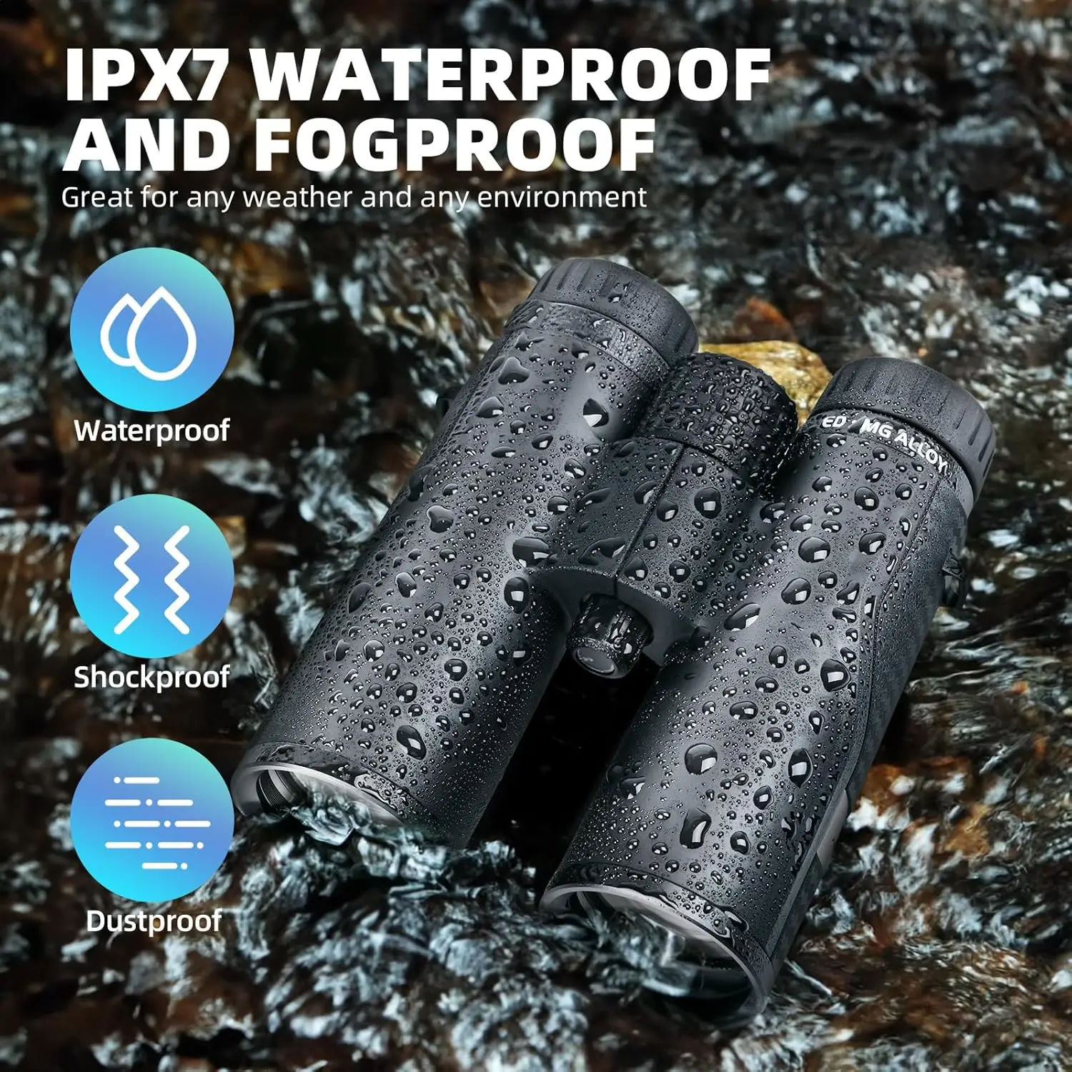 Shuntu 8x32 ED HD binoculares impermeables a prueba de niebla con cuerpo de aleación de magnesio prisma BAK4 telescopio de alta potencia observación de aves caza - imagen 3