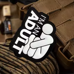 Soy un parche de PVC para adultos, insignia de salud Mental, brazalete de moral militar, parches divertidos de gancho y bucle, pegatinas tácticas para mochila
