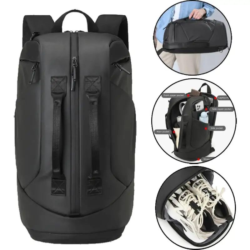 Mochila deportiva, bolsa de gimnasio para Yoga, Fitness, bolsas de lona de viaje, mochila para acampar al aire libre, senderismo, mochila con zapatos, mochila grande para equipaje - imagen 2