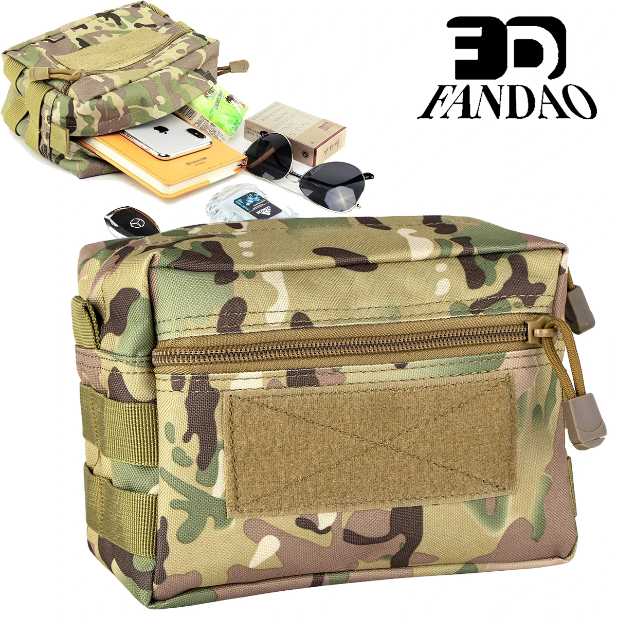 Bolsa táctica MOLLE compacta, impermeable, multiusos, herramienta de utilidad, bolsillo de cintura para caza, reciclaje, bolsa organizadora de dispositivos EDC