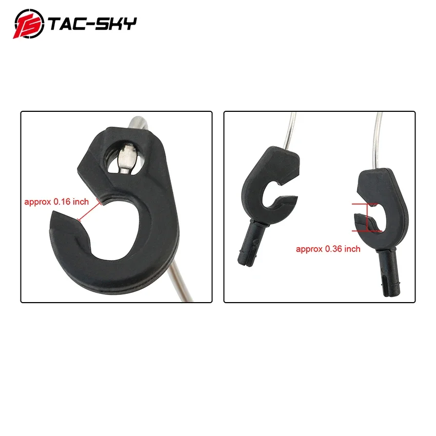TAC-SKY accesorios de auriculares tácticos diadema de montaje trasero para Pelto COMTAC II III XPI caza Airsoft auriculares de tiro - imagen 5