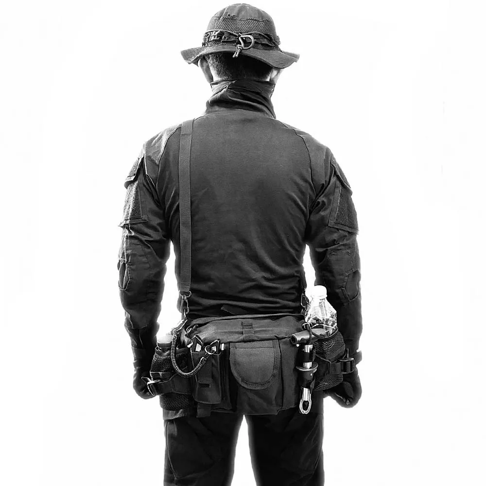 Riñonera multifuncional táctica para exteriores, escalada de montaña, viajes, turismo, ciclismo, deportes, riñonera con señuelo impermeable - imagen 5