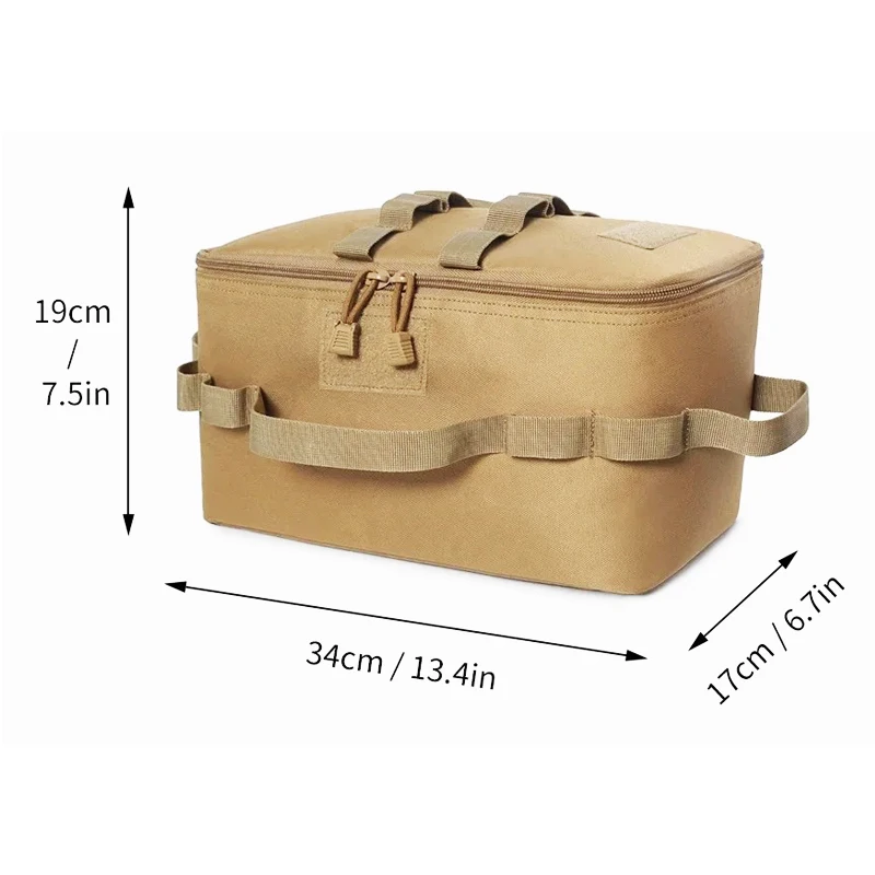 Bolsa de Picnic para acampar al aire libre, bolsa de almacenamiento de tanque de Gas resistente a impactos, bolsa de herramientas multifuncional, equipo de acampada, paquete de gran capacidad - imagen 3