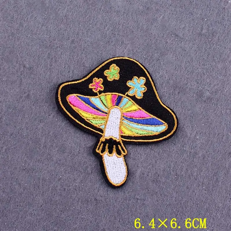 Parche de setas para planchar en la ropa, parches bordados para acampar, parches termoadhesivos para ropa, pegatinas de aventura - imagen 2