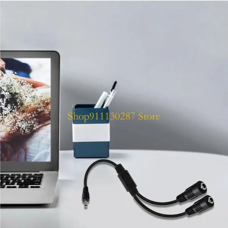 Cable divisor J1HC Y Cable extensión alimentación 3,5 mm 35 mm 1 macho a 2 35