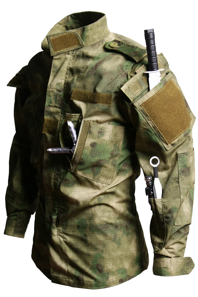 Traje de entrenamiento uniforme de camuflaje de ruina nueva delgada de verano para hombres - imagen 3