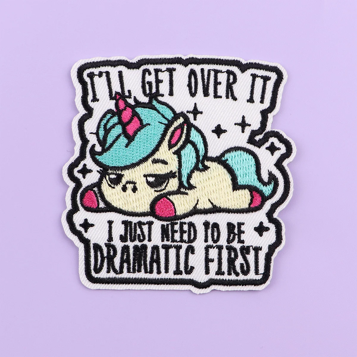 Parche para planchar bordado I'LL GET OVER IT, dibujos animados - imagen 2