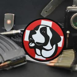 Parche táctico de moral perro K-9 rescate con velcro