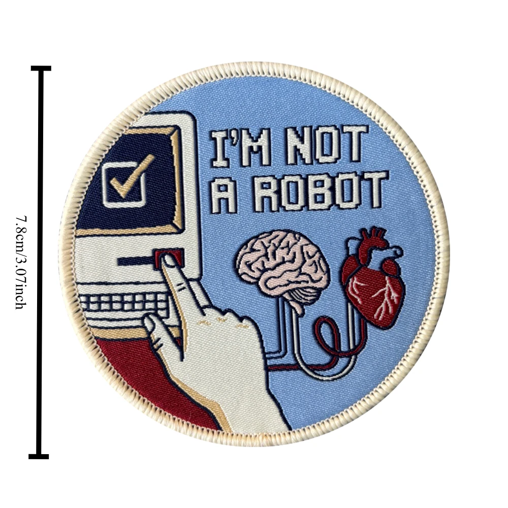 Parche táctico cierre velcro meme No Soy Robot para mochila militar - imagen 2
