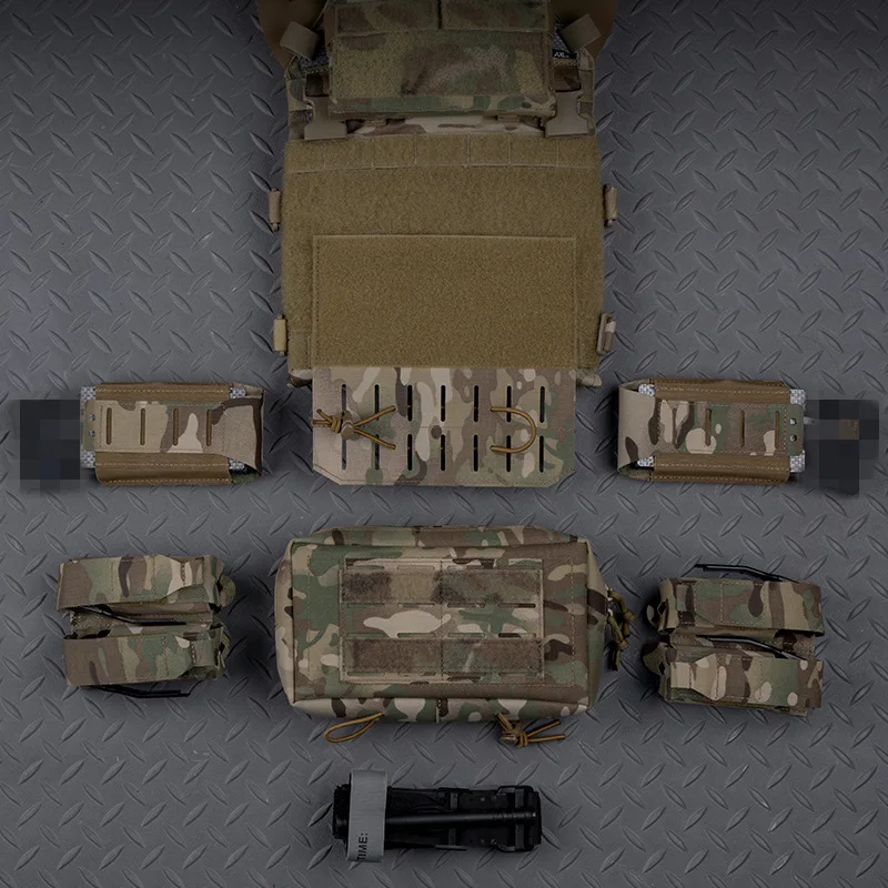 Placa colgante multiusos V2, montaje del sistema MOLLE, cinta mágica de doble cara, cuerda fija elástica - imagen 2