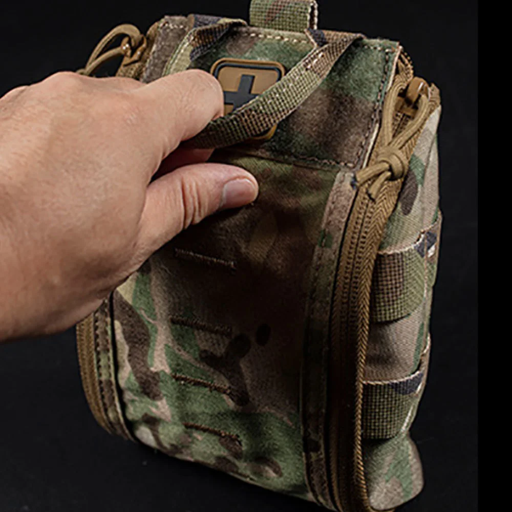 IFAK-bolsa médica vacía para botiquín de primeros auxilios, cordón de choque MOLLE, Clip de emergencia para caza, liberación rápida - imagen 5