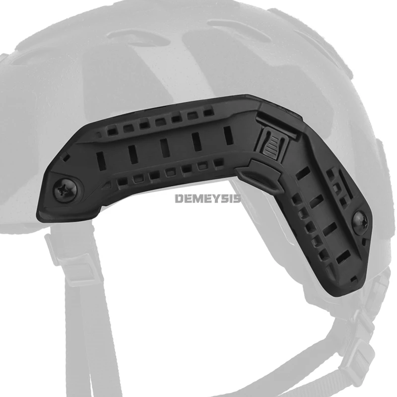 Riel de guía lateral para casco de caza, Riel de montaje táctico de corte alto rápido, Kit de accesorios para Airsoft, 1 par - imagen 2