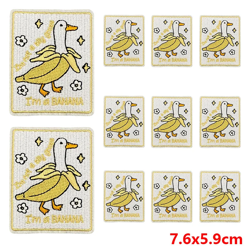 Parche termoadhesivo pato cartoon fusible para ropa - imagen 3