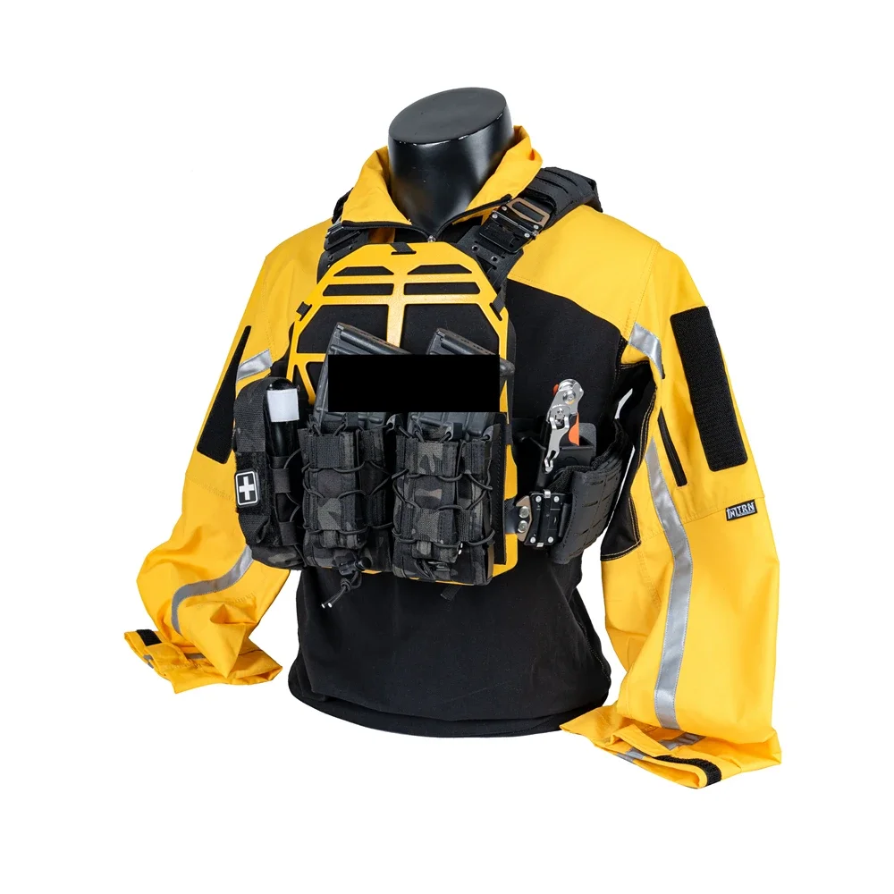 Uniforme de entrenamiento táctico naranja/amarillo, camisa de Instructor de combate, tira reflectante, equipo de rescate, caza, traje transpirable de manga larga - imagen 4