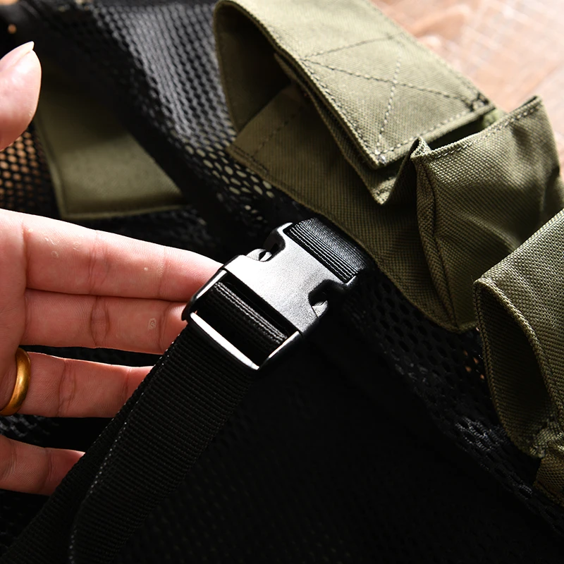 Chaleco táctico multibolsillo informal transpirable para acampar - imagen 3