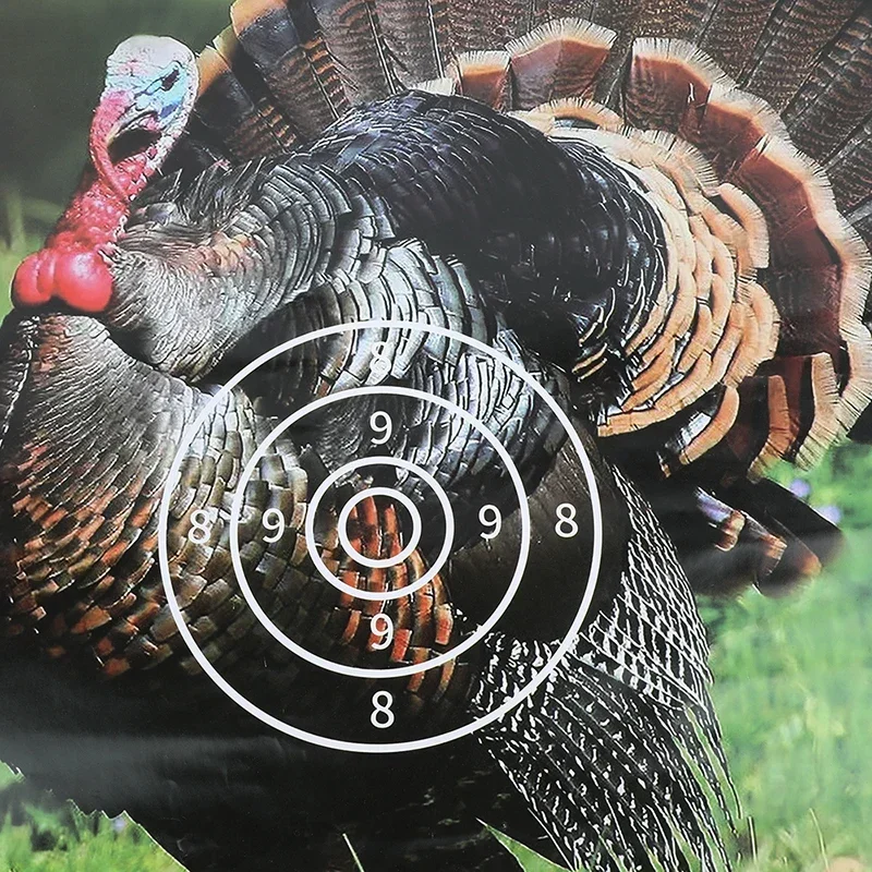 Papel objetivo de tiro con arco y flecha, patrón de pavo, eslingas, catapulta, práctica de caza, 10/15/20 piezas, 40x40cm - imagen 5