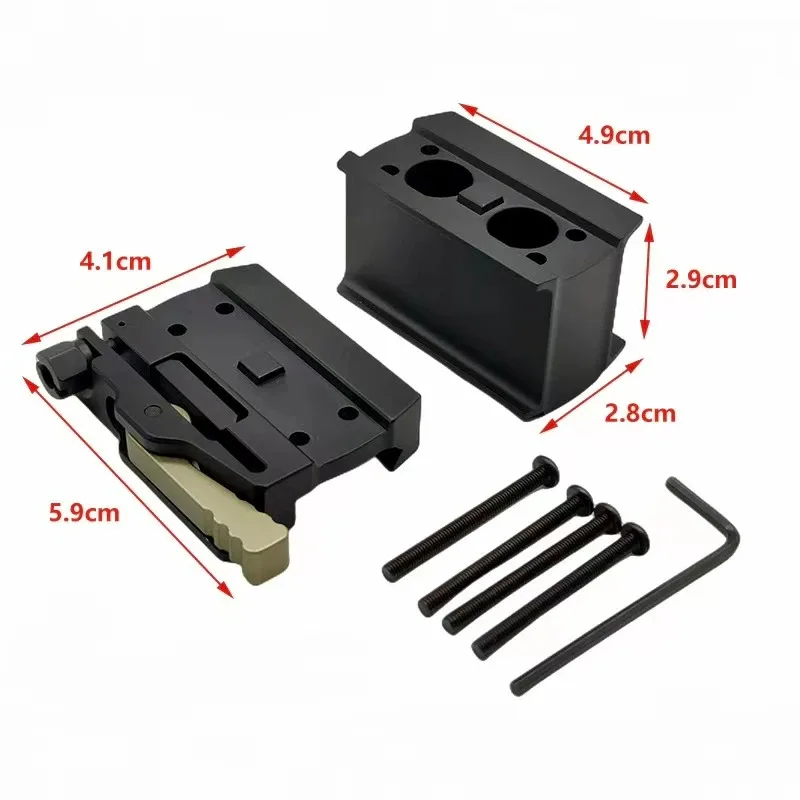 Palanca de liberación de montaje de alcance óptico, espaciador Picatinny ajustable de 1,57 'a 1,93' para accesorio de mira de punto rojo T2 M5 R5 - imagen 5