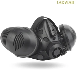 Máscara de respirador táctica de doble filtro simulada para Airsoft
