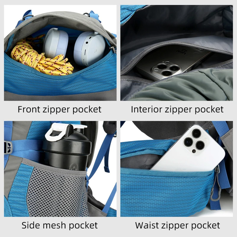 Mochila de Camping de 80L, bolsa de viaje para senderismo y montañismo, escalada al aire libre, equipaje de senderismo, mochila grande de almacenamiento deportivo - imagen 3