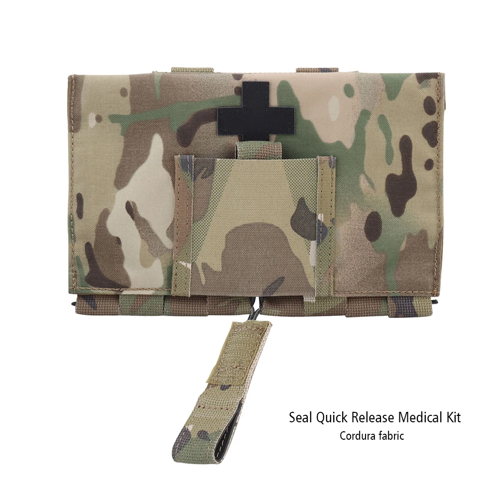 Kit médico con sello táctico, chaleco de caza, cinturón MOLLE Modular de liberación rápida, bolsa de emergencia, bolsa de supervivencia médica para exteriores