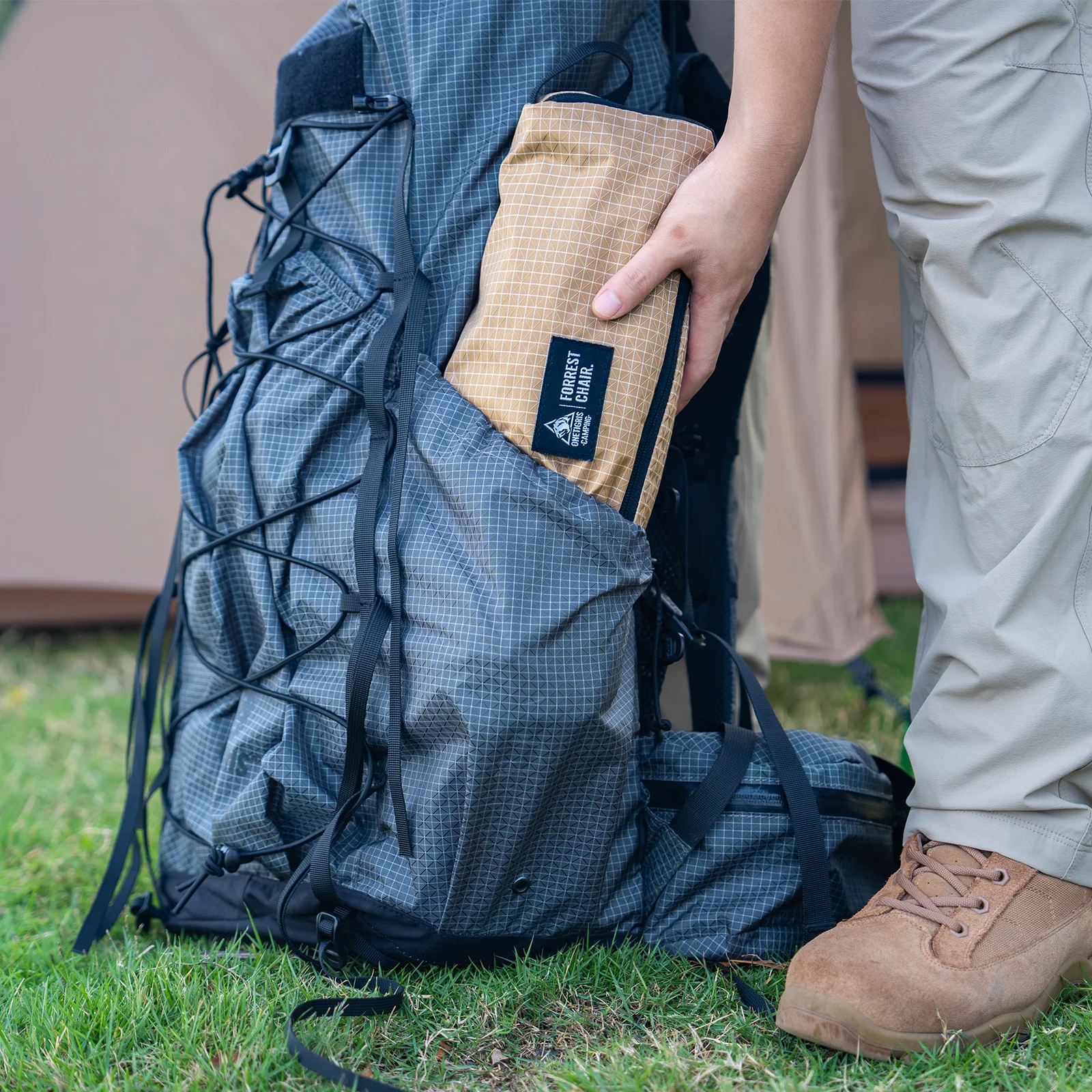 Onetigris Forrest Silla plegable portátil, silla ultraligera para acampar, para viajes en la playa, senderismo, mochilero, pesca, suministros para acampar - imagen 3