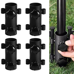 1/2/4 Uds dosel poste tubo fijo tienda ajustable dosel soporte de acero inoxidable a prueba de viento al aire libre senderismo pesca tienda Accesorios