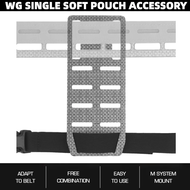 Adaptador de bolsa para cargador individual WG: soporte Compatible con MOLLE para cambios rápidos de Mag