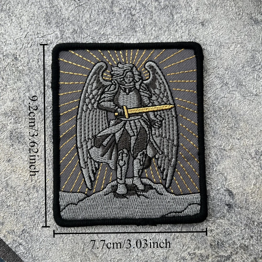 Emblemas de moral del Arcángel táctico de Victor St. George, parches de gancho y bucle bordados de Michael para ropa, pegatina para mochila - imagen 2