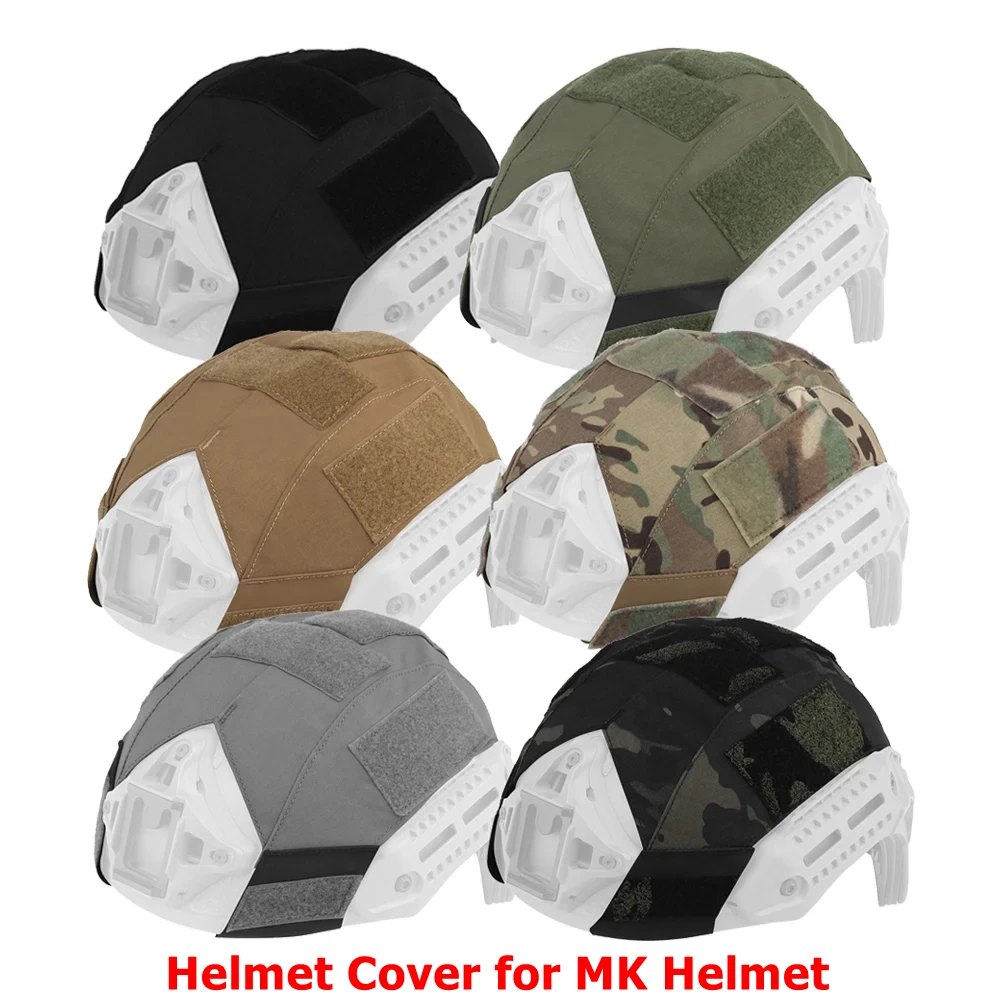 Cubierta de casco táctico para cascos de caza MK Hlemet Airsoft, tela ligera y transpirable de liberación rápida