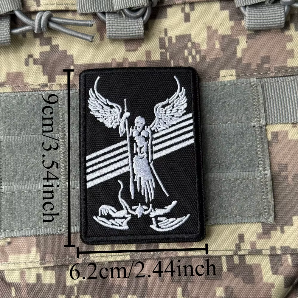 Parche táctico bordado Arcángel Cruz – Gancho y bucle para mochila
