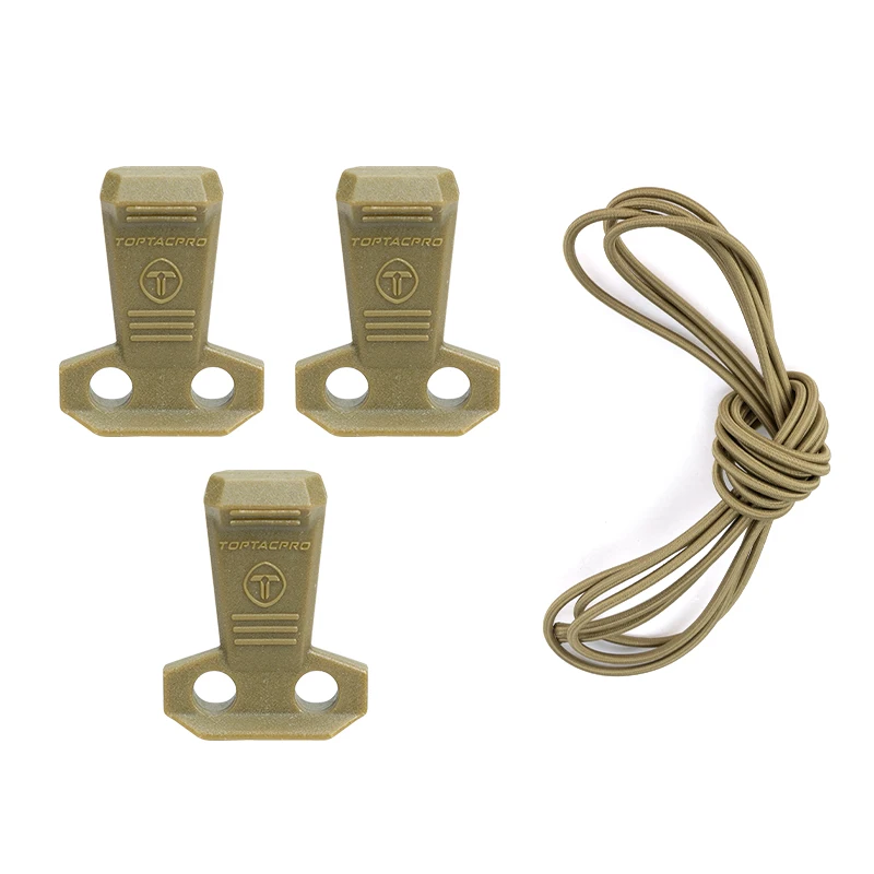 Asa para bolsa de revista de nailon para exteriores, 3 uds. Con cuerda elástica de 240cm, bolsa para ventilador militar, anillo de tracción fijo