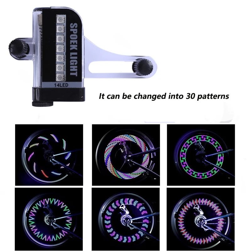 Luz LED de neón para radios de rueda de bicicleta, llantas de bicicletas coloridas impermeables, luz de advertencia de seguridad, luces Flash para neumáticos, lámpara para ciclismo - imagen 4
