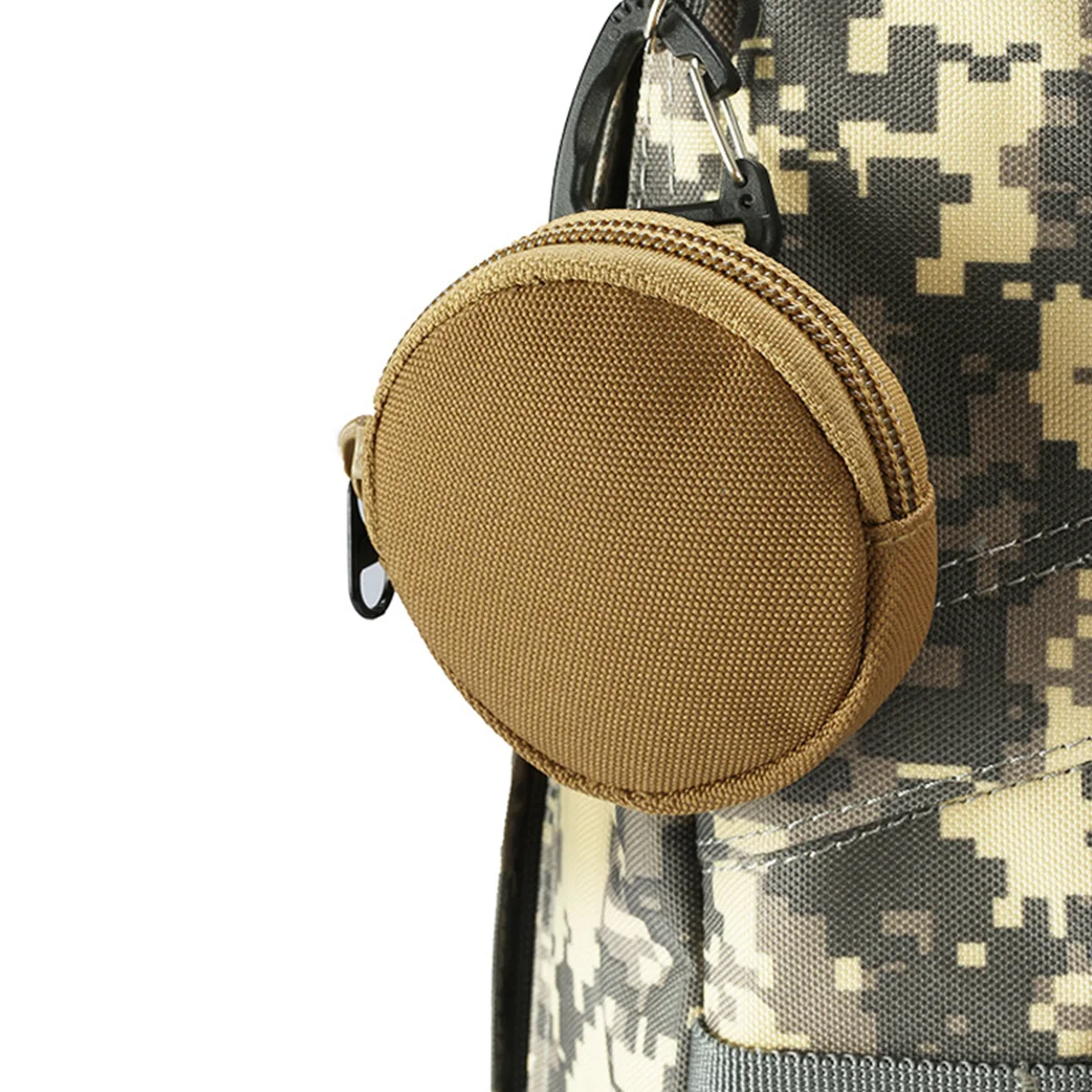 Mini bolso militar con cremallera para llaves, bolsa para auriculares, monedero pequeño redondo, monedero, tela Oxford 900D - imagen 5