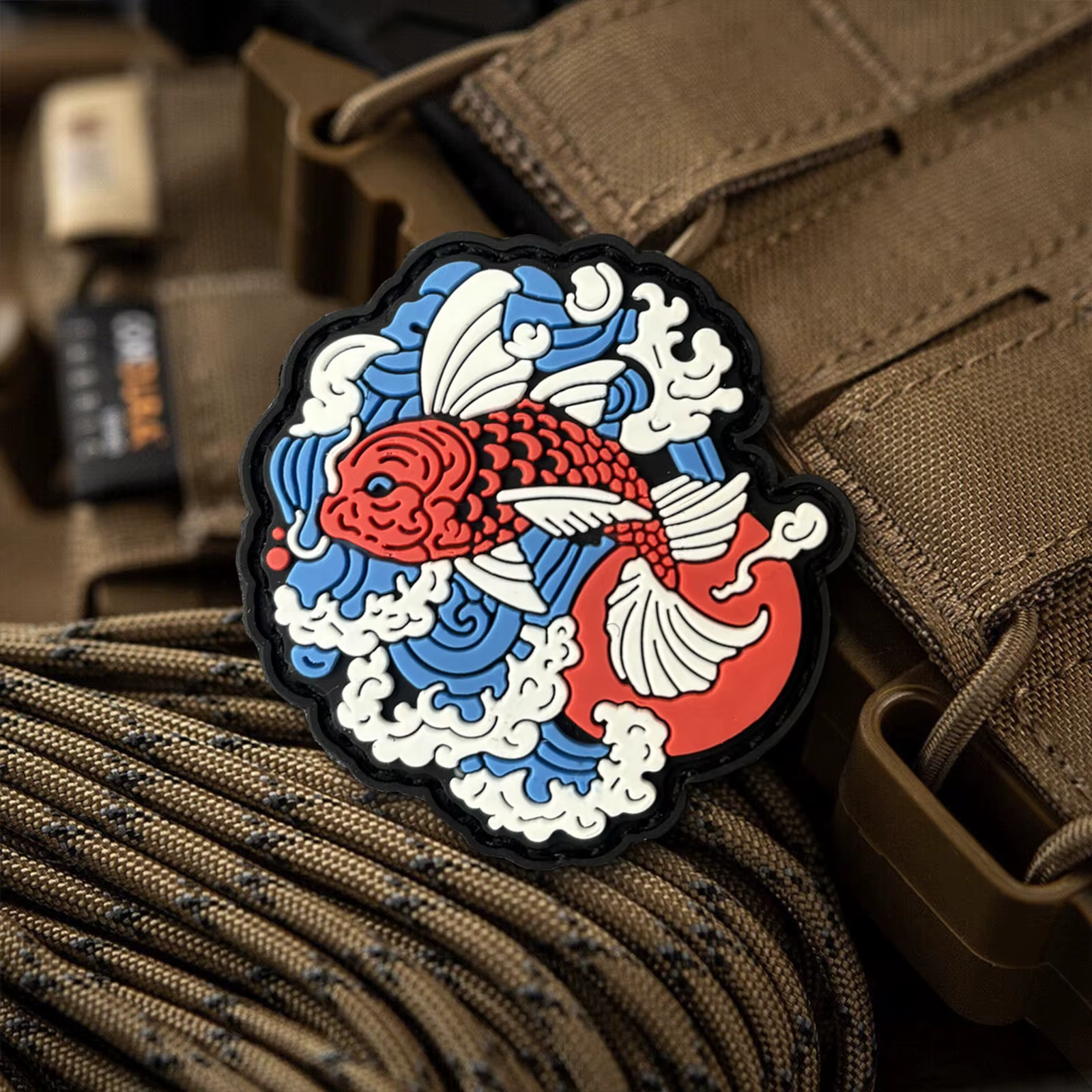 Parche táctico PVC Magic Carp – Insignia de moral con gancho y bucle - imagen 5
