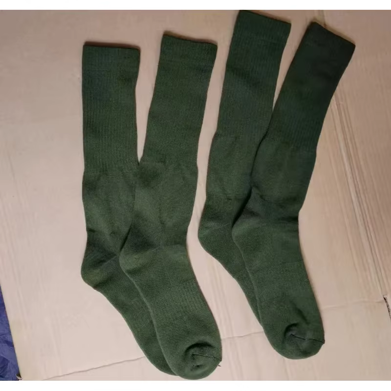 Calcetines tácticos hasta la rodilla – Militares verdes de lana gruesa - imagen 3