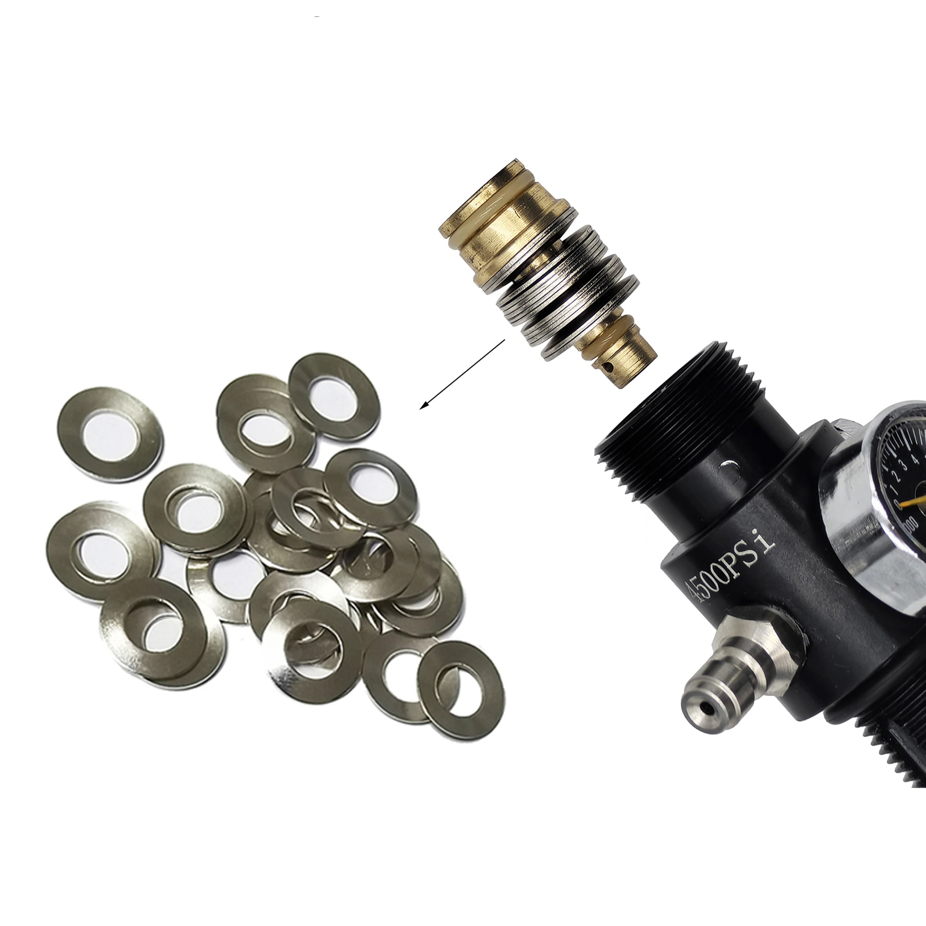 Regulador HPA 4500 psi - rosca M18x1.5 o 5/8-18UNF - salida 800-3000 - imagen 4