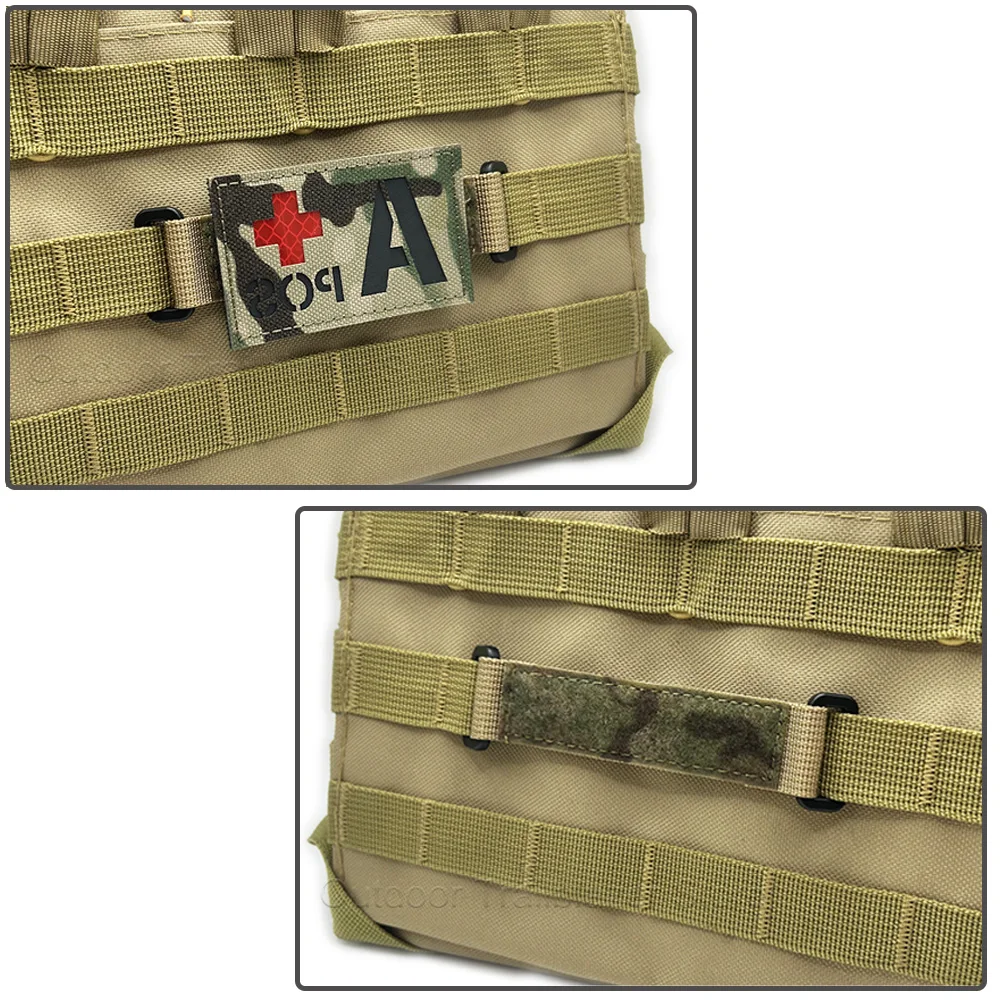 Panel de bucle de parche de identificación de nailon táctico, convertidor de gancho y bucle Molle, Panel adaptador de cinta, parche DIY para mochila de caza, chaleco táctico - imagen 5