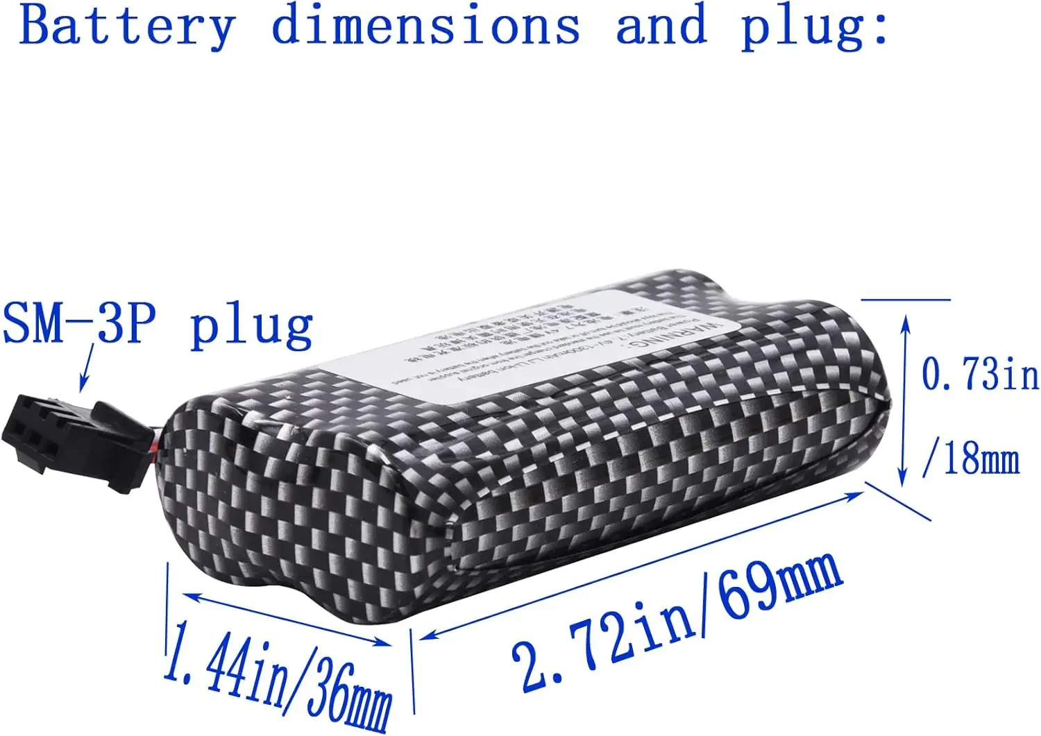Batería de iones de litio recargable, enchufe de SM-3P con cargador para MN82, MN128, MN78, Control remoto, coche, Huina 7,4, camión RC, 1300 V, 1575 mAh, 10C - imagen 2