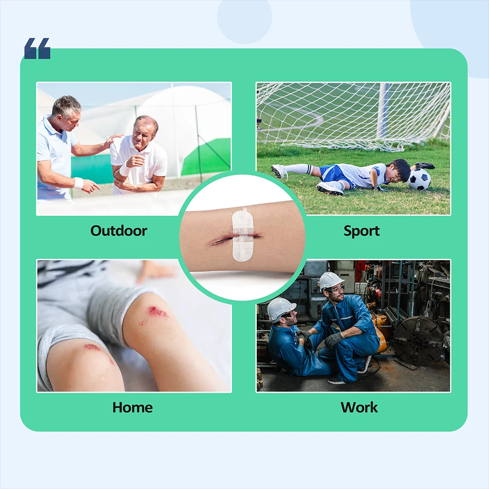 RHINO-puntada de rescate con cremallera, 6 piezas, tiras de cierre de heridas, Kit de cierre de laceración con Zipstitch para ayuda de cuidado de cortes - imagen 4