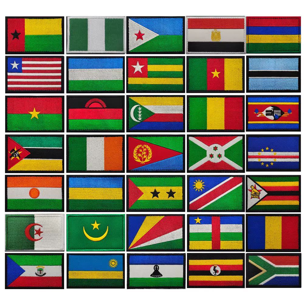 Brazalete bandera África bordado – Parche táctico velcro militar - imagen 4