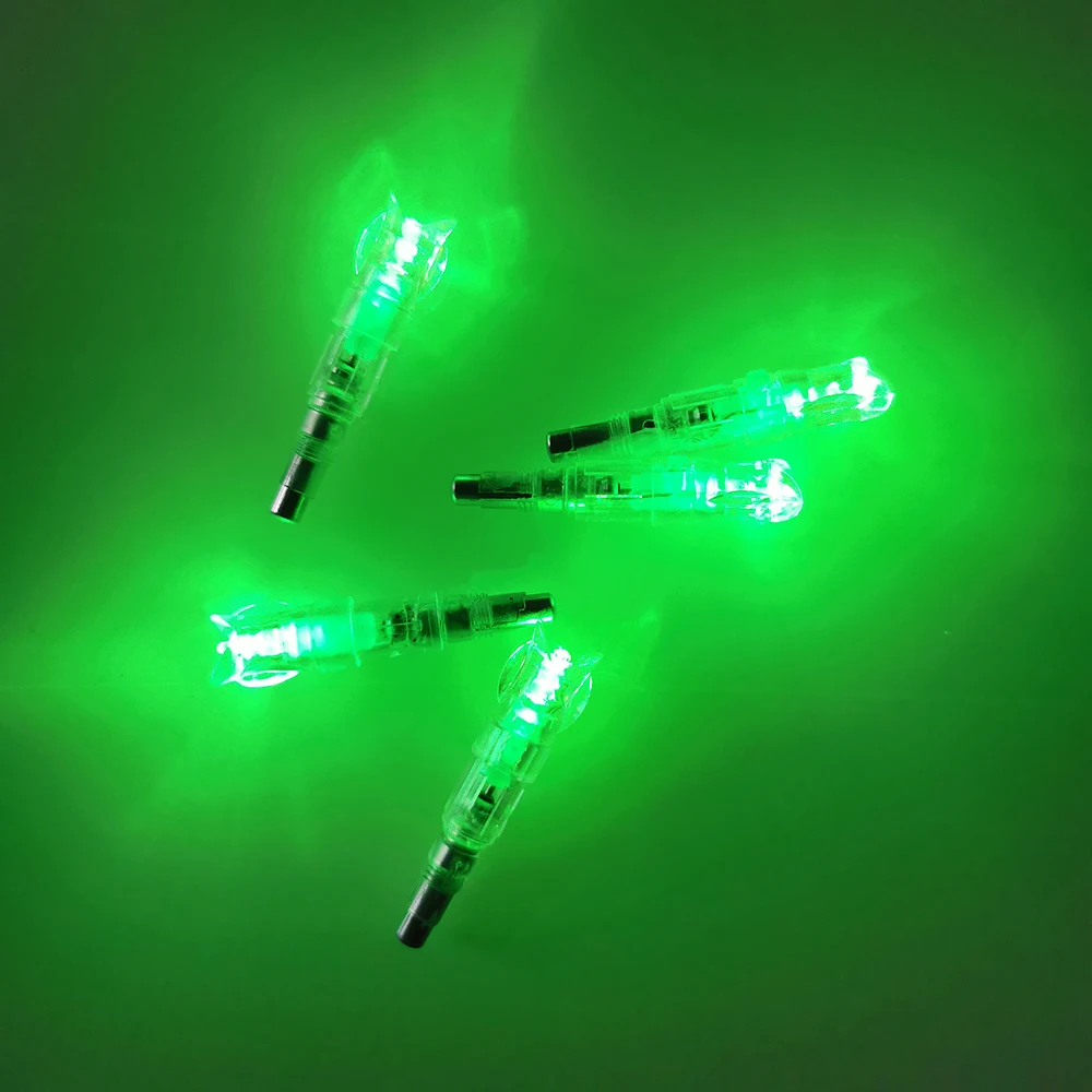 5 uds LED iluminado tiro con arco Nock automático Nocks cola para 8,8mm ID7.6mm pernos de ballesta de carbono accesorios de eje - imagen 5