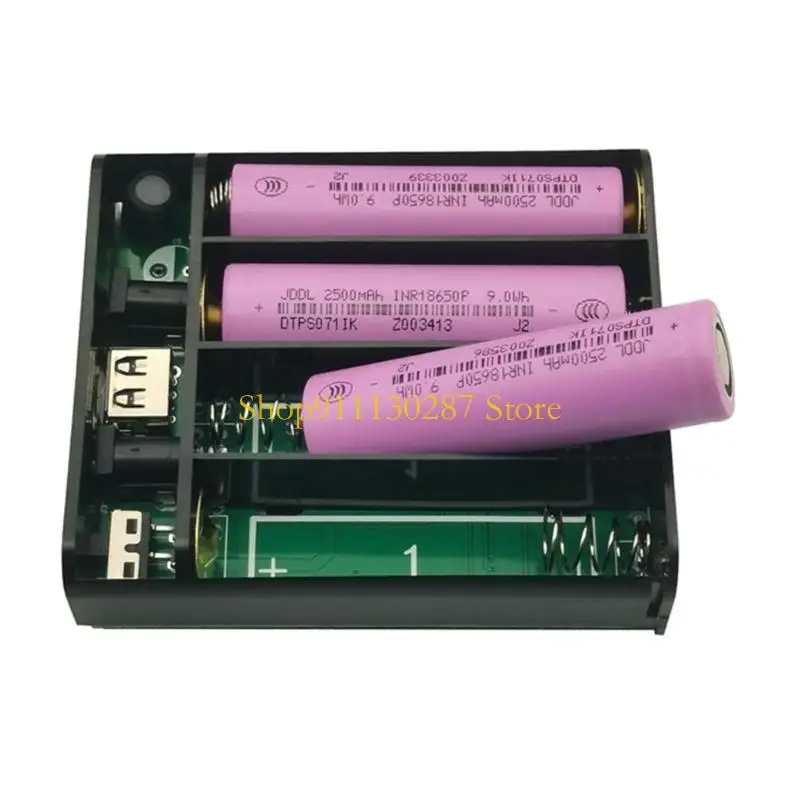 Caja almacenamiento batería J1HC 18650 con puerto DC5521 para sistemas seguridad
