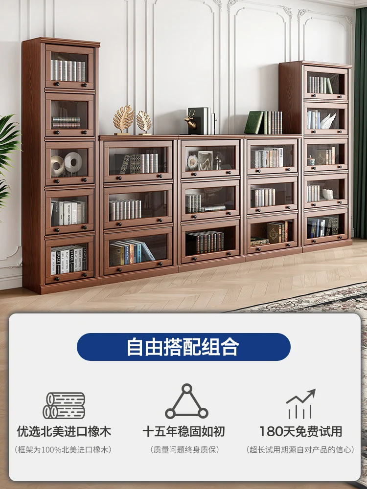 Estantería de almacenamiento con puerta de vidrio, vitrina para sala de estar, vitrina, vitrina, vitrina de almacenamiento, multicapa - imagen 4