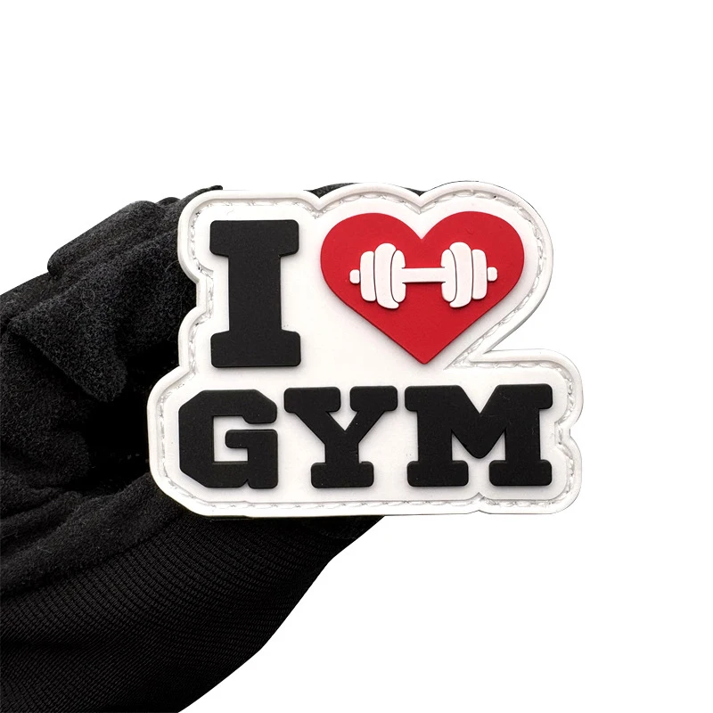 Sin dolor, sin ganancia, gimnasio, fitness, parche luminoso bordado de PVC, brazalete de moral al aire libre, gancho, mochila, insignia táctica, aplique - imagen 5