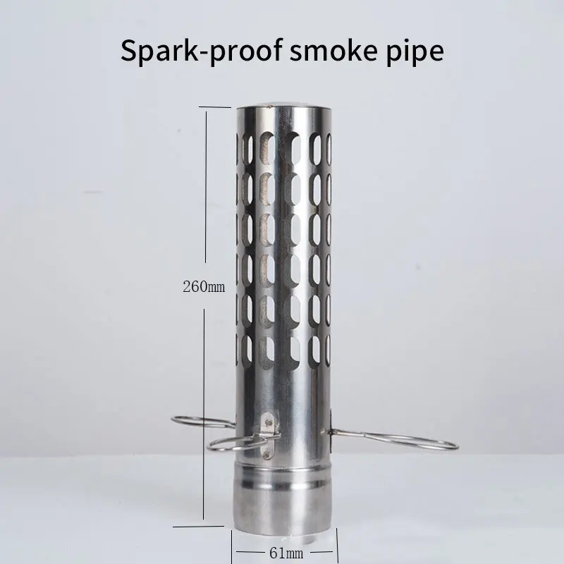 Accesorios de estufa de leña para acampar al aire libre, tubo de curva de chimenea alargado de acero inoxidable, tubo de escape de estufa de tienda de campaña de alta calidad - imagen 3