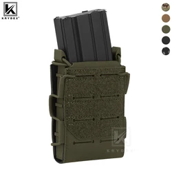 KRYDEX-bolsa táctica para revistas 556, bolsa transportadora Molle con corte láser, tapa abierta, acceso rápido para revistas AR15 M4 M16 5,56