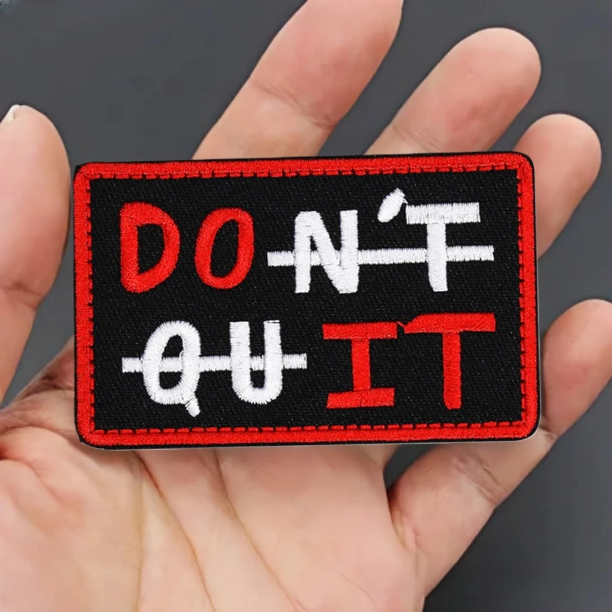 Parche táctico DO IT Morale, brazalete del ejército militar, parches bordados de gancho y bucle, pegatina para mochila de ropa, apliques personalizados - imagen 4