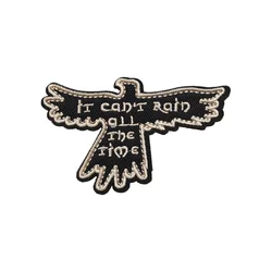 Parche de lluvia Meme Morale Velcros, citas tácticas divertidas, pegatina, gancho, cierre de bucle, insignia bordada para pantalones vaqueros, gorra de mochila Molle