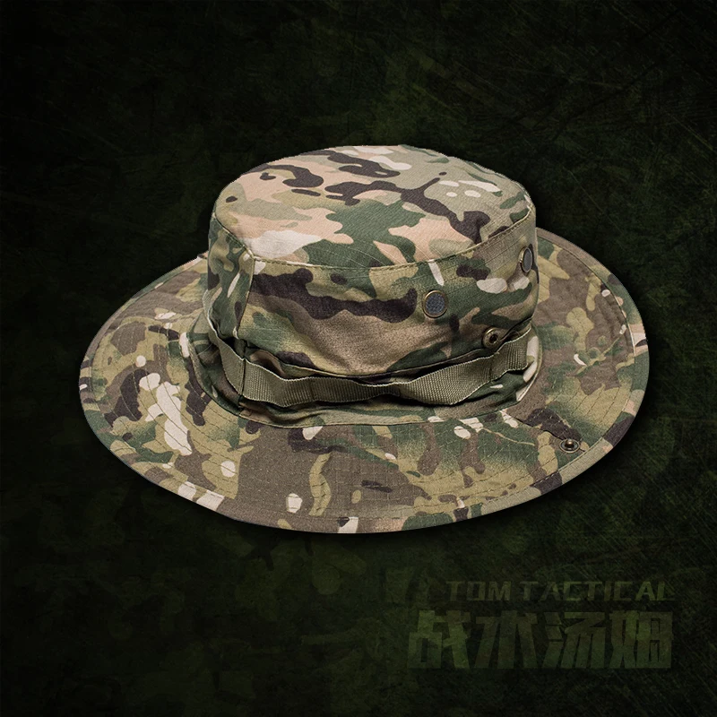 Sombrero boonie de ala corta táctico manchado alemán, sombrero de ala redonda de combate, visera de Montañismo al aire libre EMR/A-TACS/MCAD/AOR1 - imagen 3