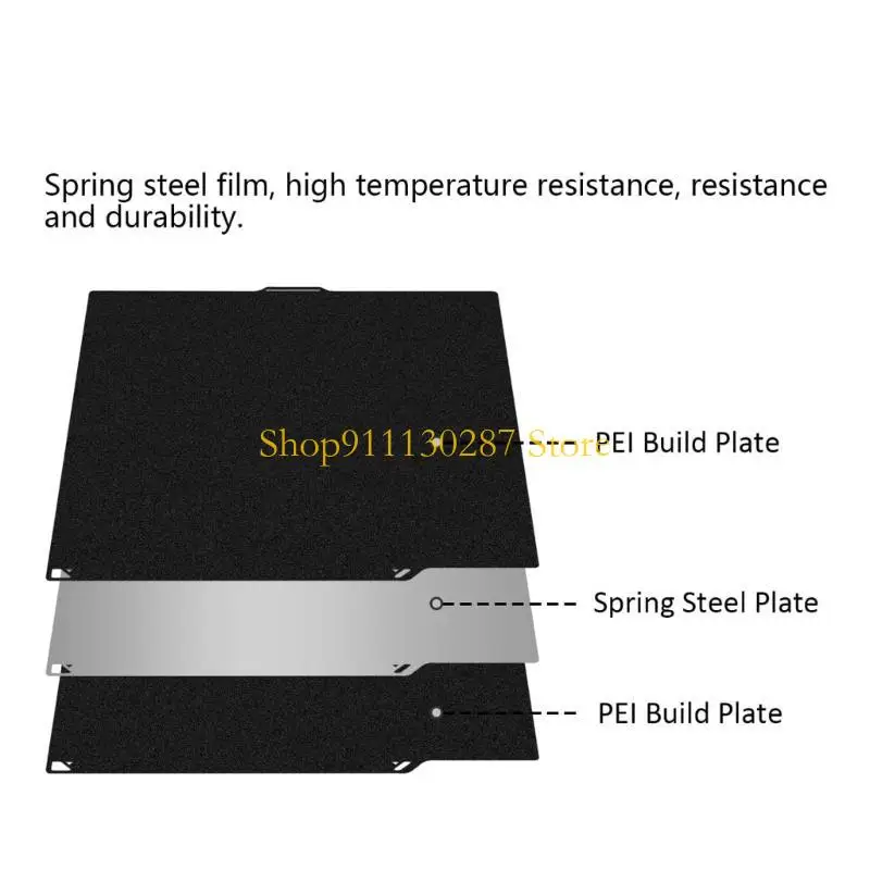J1HC Plan verificación curvatura hoja acero con resorte impresión PEI doble textura 260x271 mm - imagen 3